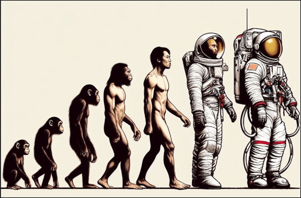 Becoming Spacepolitans, an AI interpretation. Credits: Next Generation of AI (IG nextgeneration_ai)
