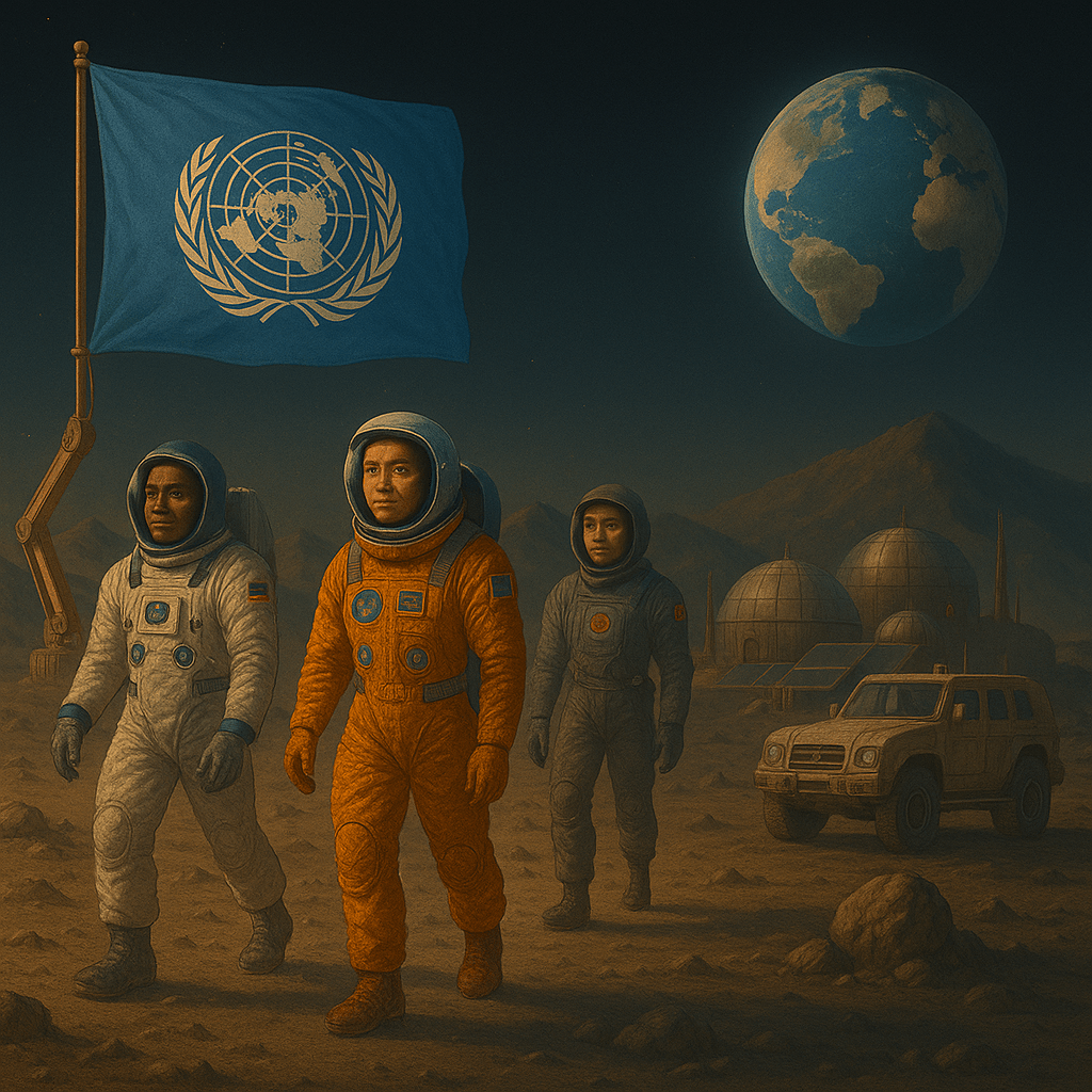 Moonrise of a New Era, digital painting generated with the support of AI (ChatGPT + DALL·E)