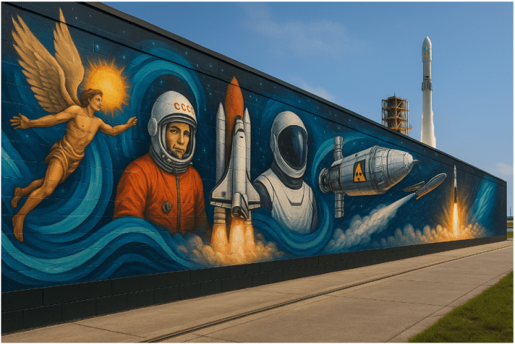 Overcoming the Wall to Space Travel. Credits: created with Assistance from OpenAI’s DALL·E