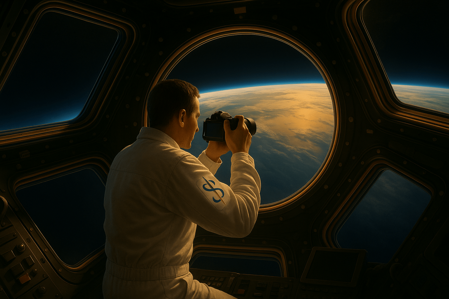 A Spacepolitan Overview Effect. Credits: created with Assistance from OpenAI’s DALL·E