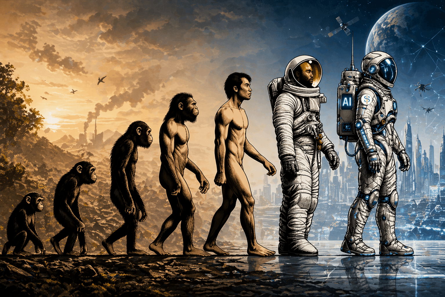 Becoming Spacepolitans: The Equation Evolves. Credits: created with Assistance from OpenAI’s DALL·E